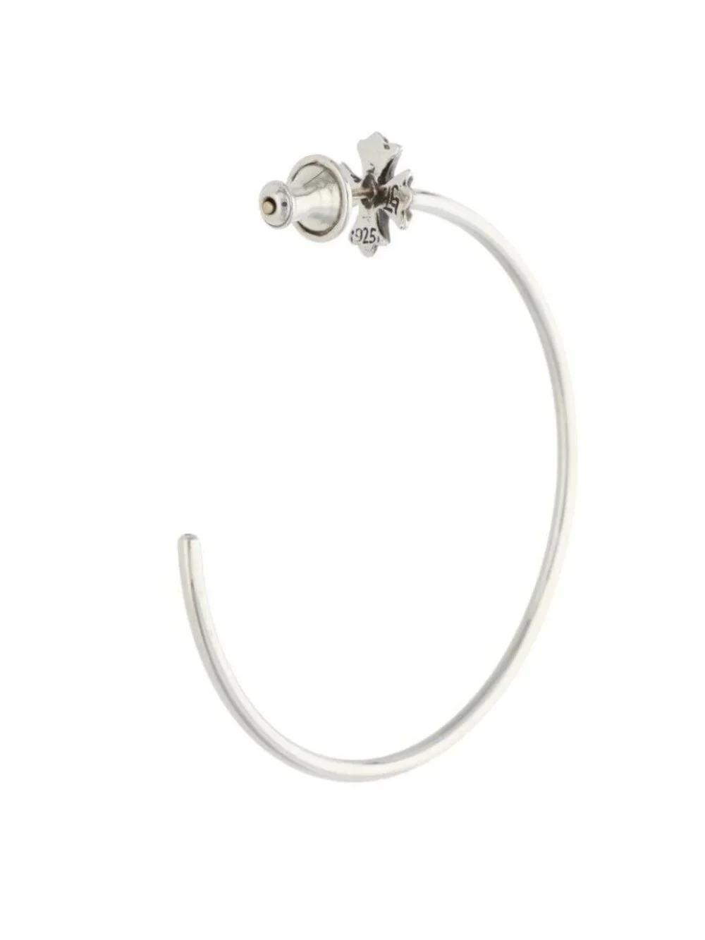 Chrome Hearts Hoop CH Pls CH Plushoop Silver Earrings